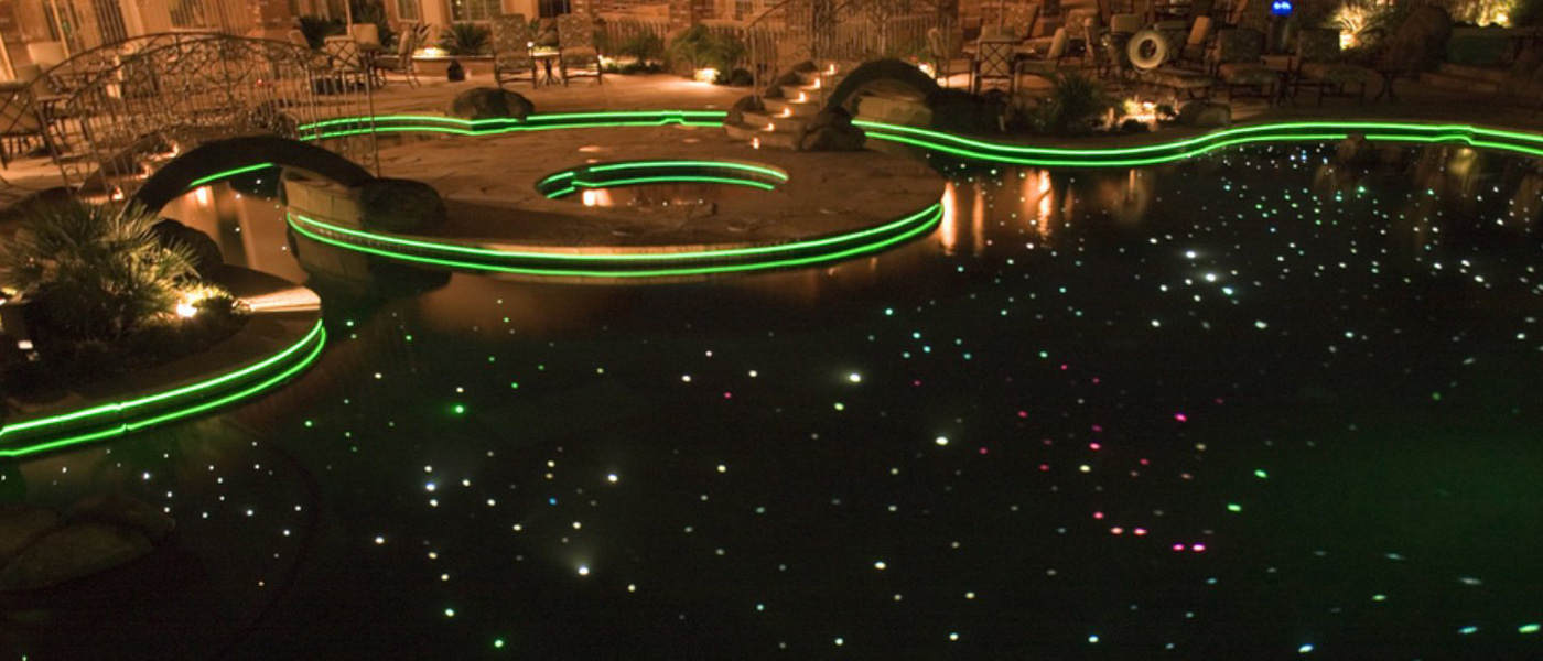 Multi Strands Fiber Optic Rope Light for Pool Perimeter Lighting