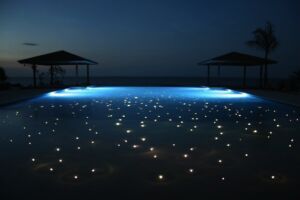 SANLI LED 80W LED Fiber Optic Swimming Pool Floor Lights Application